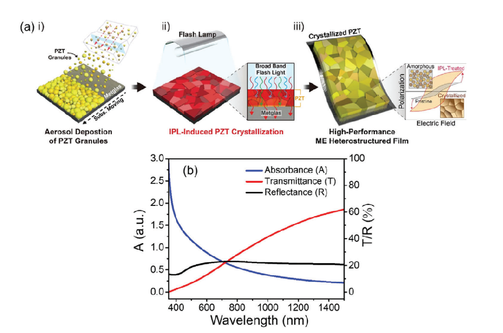 《Advanced Material》：采用光子燒結(jié)熱處理Pb（Zr，Ti）O3/Metglas異質(zhì)結(jié)構(gòu)薄膜會(huì)產(chǎn)生超過(guò)20Vcm?1Oe?1的極大磁電耦合（IF=29.477）